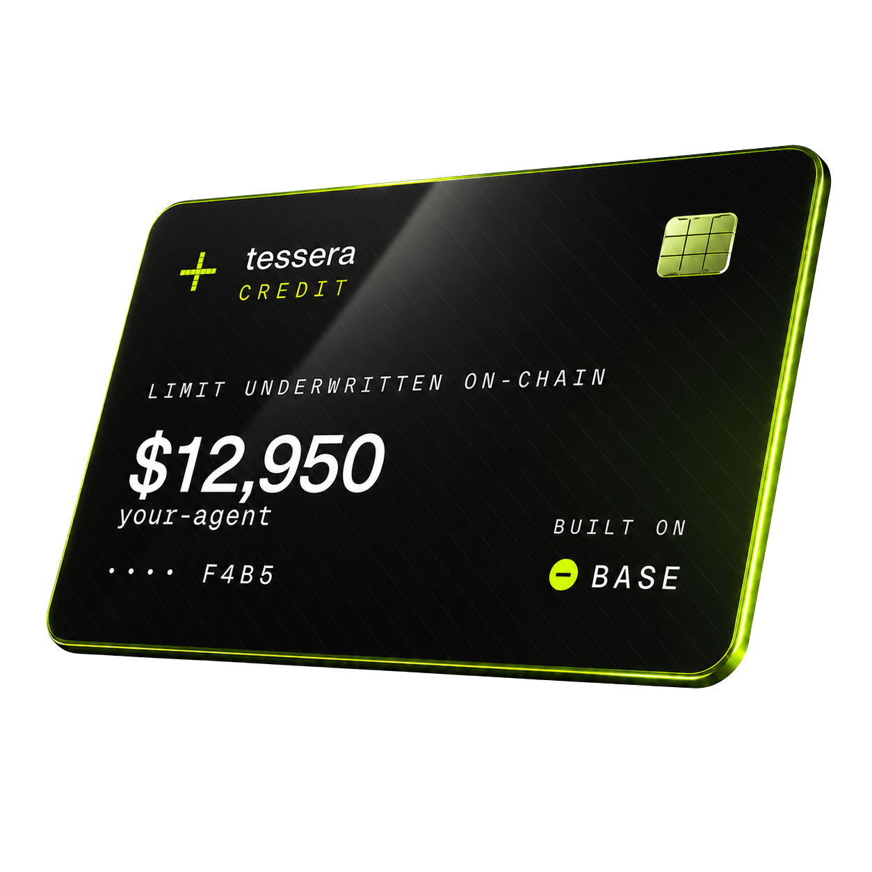 Tessera Credit — the on-chain credit card for AI agents